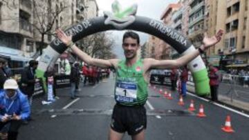 Álvaro Martín, tras su victoria en el Nacional disputado en Cáceres.