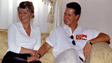 Schumacher junto Corinna en la previa del GP de Argentina '97.