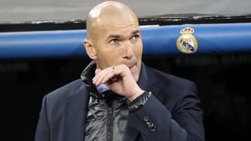 Zinedine Zidane durante el partido de Champions ante el PSG.