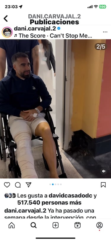Carvajal ‘reaparece’ en Instagram