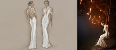 As fueron los tres vestidos que us Jennifer Lopez en su segunda boda con Ben Affleck