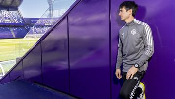 Pacheta, entrenador del Real Valladolid, en el estadio José Zorrilla.