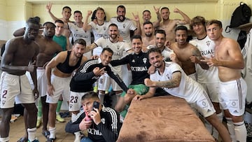 El Albacete celebró el triunfo.