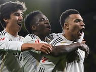 The Real Madrid head coach paid tribute to his team after a 2-0 win.