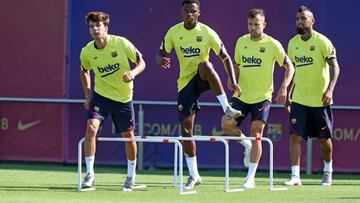 21/07/20 ENTRENAMIENTO DEL BARCELONA PROTOCOLO CORONAVIRUS COVID-19