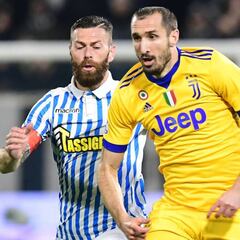 Chiellini fue sustituido por problemas musculares