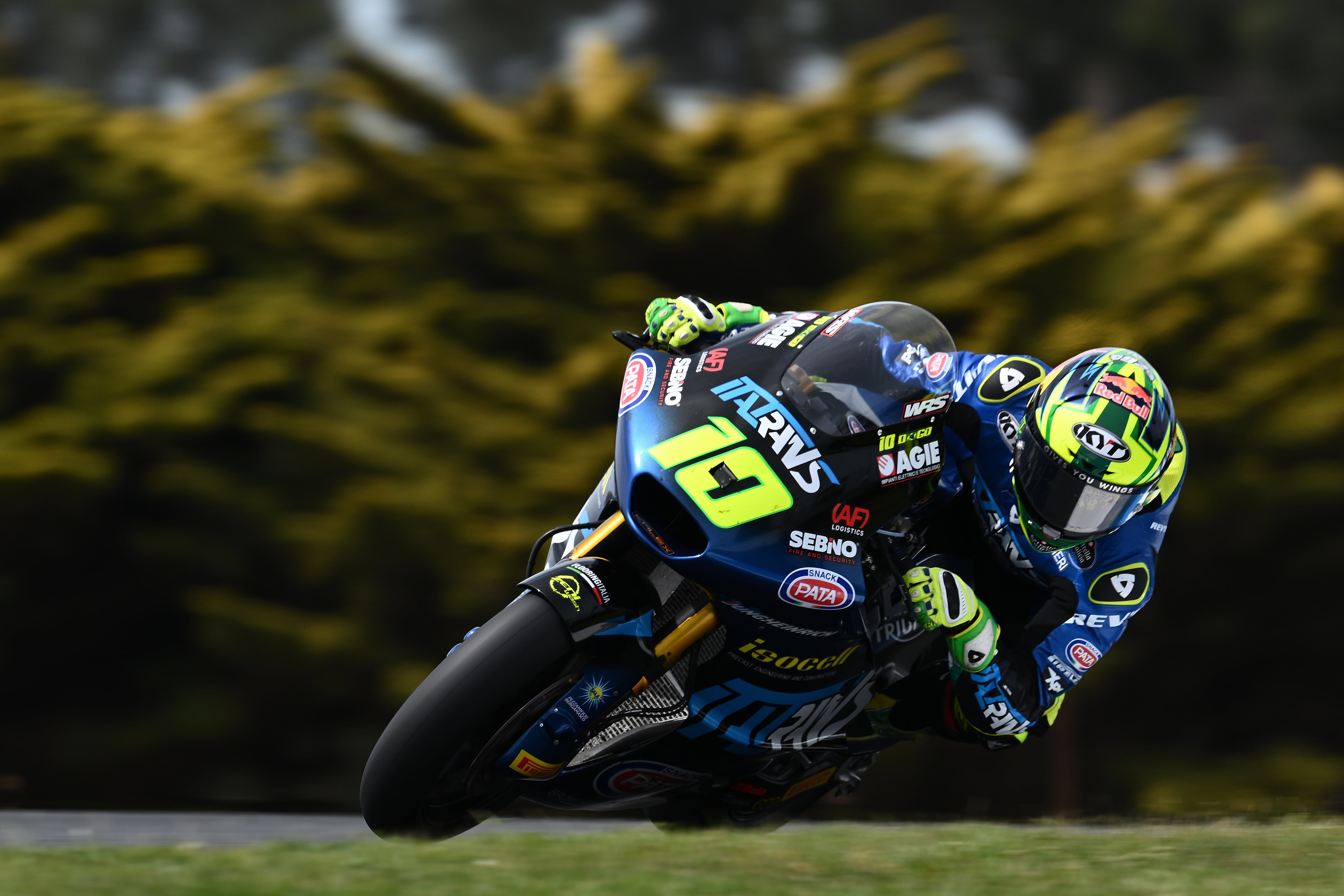 PHILLIP ISLAND (Australia), 17/10/2025.- Diogo Moreira of Brazil for Italtrans Racing Team in action during Moto2 Free Practice Two of the the 2025 Australian Motorcycle Grand Prix at Phillip Island Grand Prix Circuit, on Phillip Island, Victoria, Australia, 17 October 2025. (Motociclismo, Brasil) EFE/EPA/JOEL CARRETT NO ARCHIVING, EDITORIAL USE ONLY AUSTRALIA AND NEW ZEALAND OUT