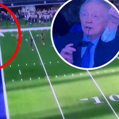 Jerry Jones in shock as chunk of AT&T Stadium roof crashes down before game