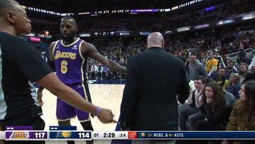 LeBron explota y hace que echen a una pareja del pabellón: miren la cara de ella