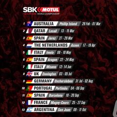 SBK publica el calendario 2020 con tres citas en España