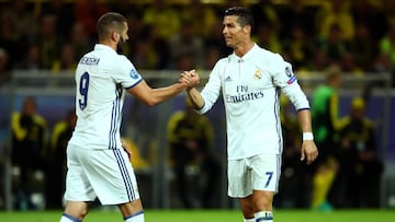 Karim Benzema y Cristiano Ronaldo.