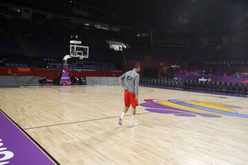 Juan Carlos Navarro, tras la rueda de prensa en la que confirmaba deja la Selección tras el Eurobasket 2017.