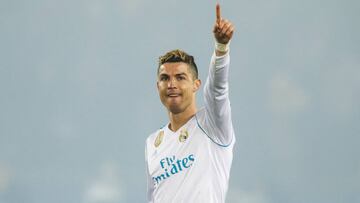Cristiano Ronaldo celebrando su gol en el partido de vuelta de los octavos de final de la Champions League 2017/2018 entre el PSG y el Real Madrid.