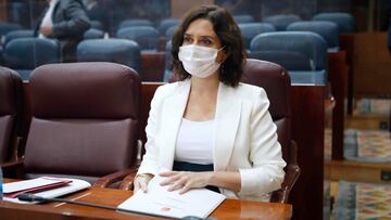 La presidenta de la Comunitat de Madrid, Isabel Díaz Ayuso, aquest 1/10/2020 a l'Assemblea de Madrid (horitzontal)
