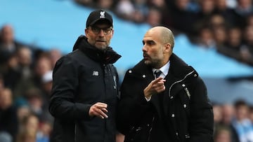 Jurgen Klopp y Pep Guardiola. 