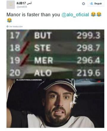 Los memes de Fernando Alonso en Spa