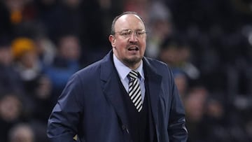 Rafa Benítez, técnico del Newcastle, durante el encuentro ante el Fulham.