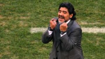 Diego Maradona dirigió a la Selección Argentina en el mundial de Sudáfrica 2010