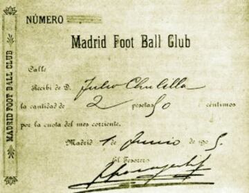 El Madrid se fundó con 28 socios. Todos ellos eran los propios jugadores y directivos. En 1905, por ejemplo, cada uno de los asociados pagaba dos pesetas mensuales para mantener el club.