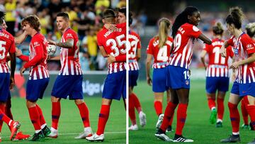 Equipo masculino y femenino del Atlético de Madrid