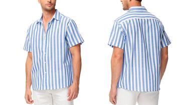 La camisa casual a rayas para hombre con el mejor estilo del verano