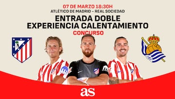 Gana entradas para el partido del Atlético de Madrid con el Real Sociedad