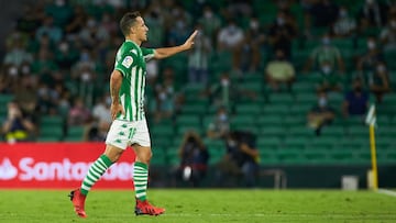 Andrés Guatdado durante el partido con el Betis
