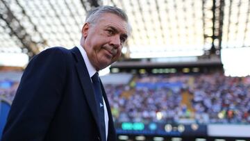 Carlo Ancelotti en el partido ante la Fiorentina