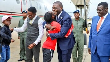 Faith Kipyegon, a su llegada a Kenia.