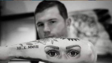 El máximo exponente del boxeo mexicano tiene un nuevo tatuaje en el antebrazo izquierdo y es de los ojos de la mujer que le robó el corazón.