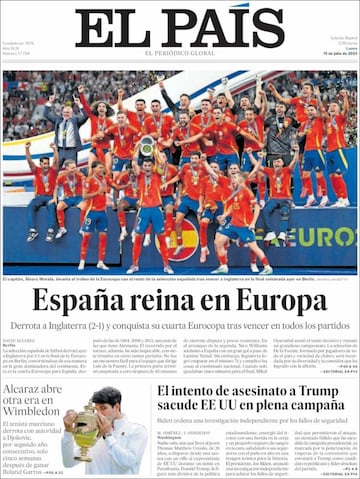 Invencibles, Reyes de Europa... Las portadas del triunfo de España en la Euro