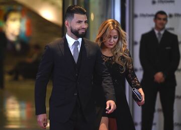 Sergio Agüero y su mujer.