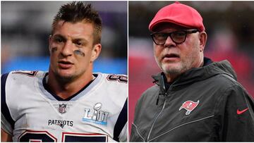El tight end recién salido del retiro es campeón 24/7 de la WWE y está dispuesto a renunciar al título si su nuevo head coach logra vencerlo en el ring.