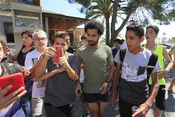 Salah in Benicasim, Spain to begin his recovery programme.