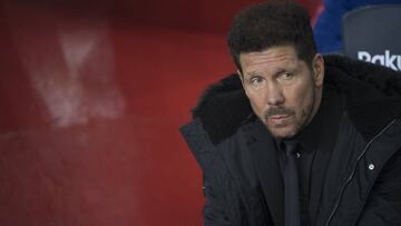 Simeone, en el Barcelona-Atlético