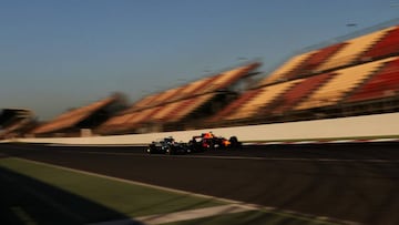 Verstappen y Hamilton en Montmeló.