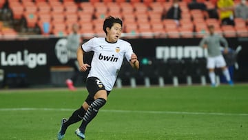 Lee Kang-In of Valencia CF during the La Liga mach between Valencia al RC Celta de Vigo at Estadio de Mestalla on 20 February, 2021 in Valencia, Spain
 AFP7 
 20/02/2021 ONLY FOR USE IN SPAIN