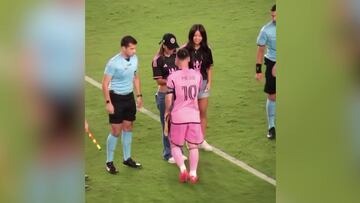 La secuencia entre Messi y esta mujer antes del partido que lleva ya 8M de visitas solo en ‘X’ por lo que hace el argentino