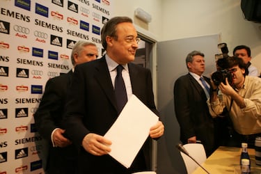 En febrero de 2006, Florentino Pérez dimitió como presidente, reconociendo errores en su gestión, especialmente en lo deportivo. El equipo atravesaba una profunda crisis interna, con constantes cambios de entrenadores y sin títulos. Fernando Martín asumió brevemente la presidencia, seguido por elecciones ese mismo año. El Real Madrid fue eliminado en octavos de Champions por el Arsenal y quedó sin títulos por segundo año consecutivo. El club vivía un momento de inestabilidad y búsqueda de identidad tras el fin de la era galáctica.