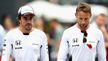 Alonso y Button en Brasil.