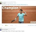 La élite del deporte mundial se rinde a Nadal en Twitter
