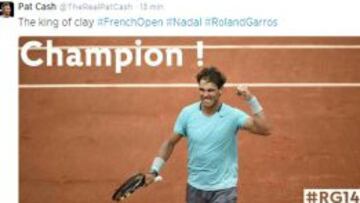 La élite del deporte mundial se rinde a Nadal en Twitter
