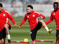 Rubén Vargas, en un entrenamiento.