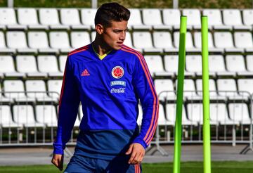 James Rodríguez uno de los protagonistas en la práctica, el '10' se ve bien, corriendo y listo para enfrentar a Japón 