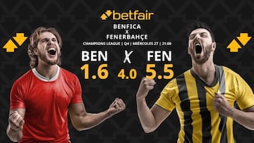 SL Benfica vs. Fenerbahçe SK: horario, dónde ver, pronósticos y cuadro