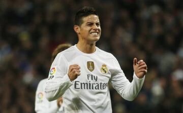 James Rodríguez, tras fallar una ocasión.