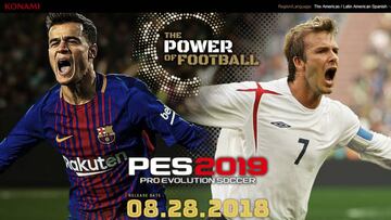 David Beckham y Coutinho serán los rostros del PES 2019