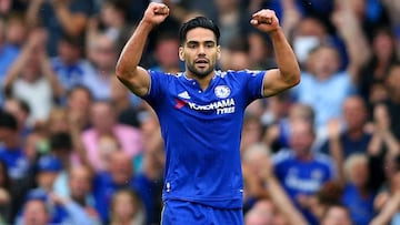 Falcao, jugando con el Chelsea