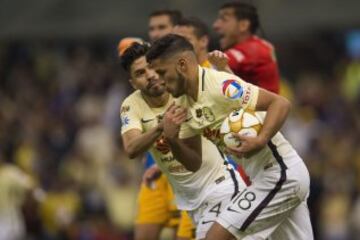 Gignac abrió el marcador ante un América que jugaba mejor. El francés salió lesionado y el empate del local vino por parte de Bruno Valdez. El campeón se decidirá en el Volcán.