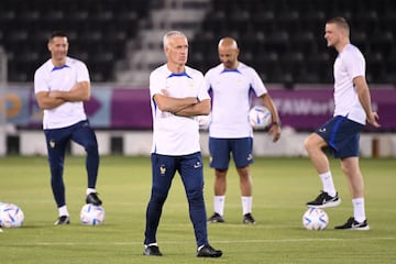 Didier DESCHAMPS (Selectionneur France) during the French Team Football - Training session on November 25, 2022 in Doha, Qatar. (Photo by Anthony Bibard/FEP/Icon Sport via Getty Images)